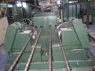 Horizontal continuous casting line of copper rod