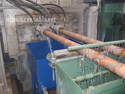 Horizontal continuous casting line of copper pipe